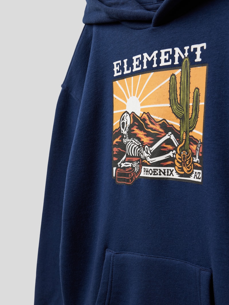 Hoodie mit Känguru-Tasche in marineblau
