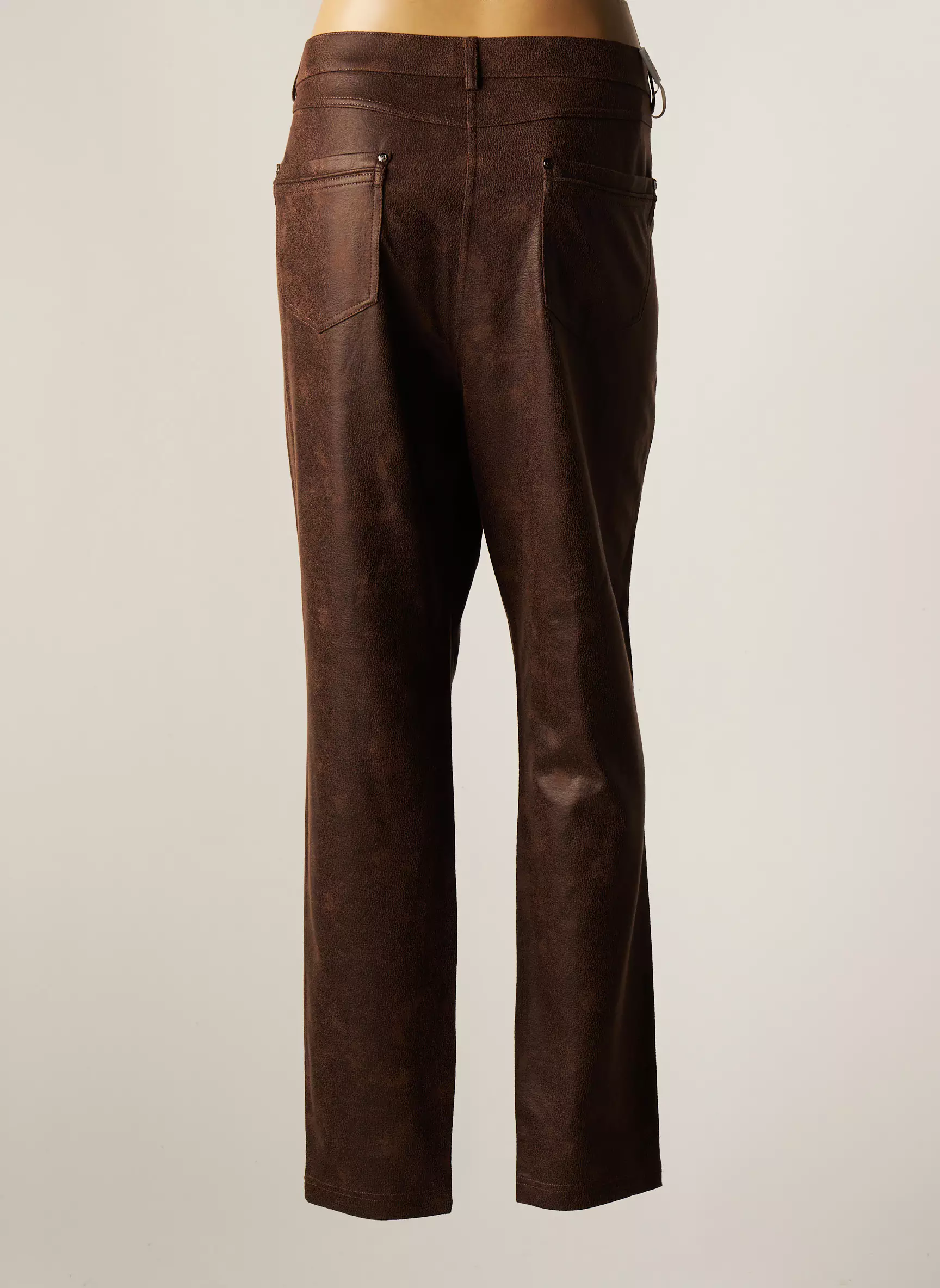 Lcdn Pantalons Slim Femme couleur marron