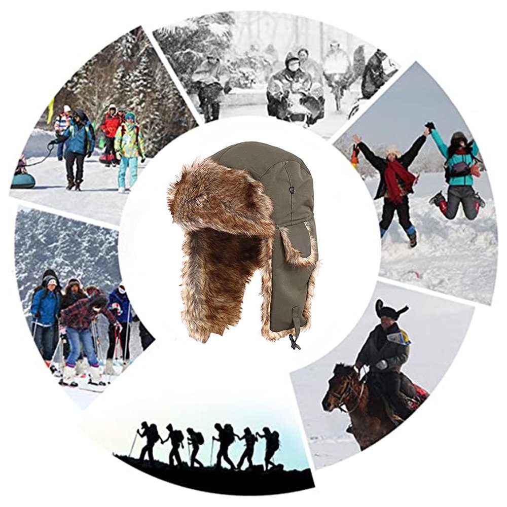 FeelGlad Winterschutzhaube Männer und Frauen im Winter warmer Hut