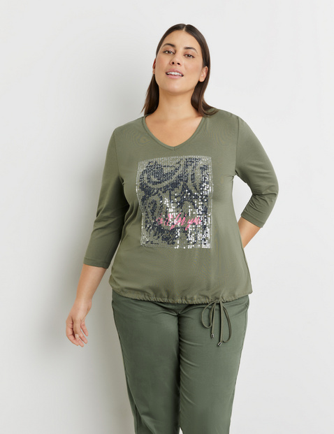 3/4 Arm Shirt mit Pailletten