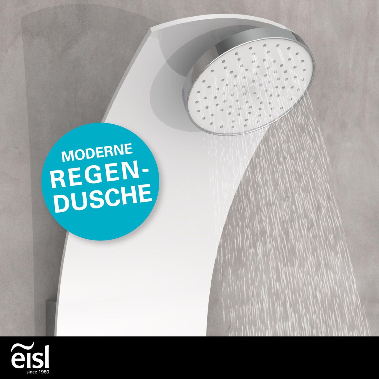 Eisl Duschpaneel KARIBIK, Wellnessdusche 3 in 1 mit Regendusche, sechs Massagedüsen und Handbrause
