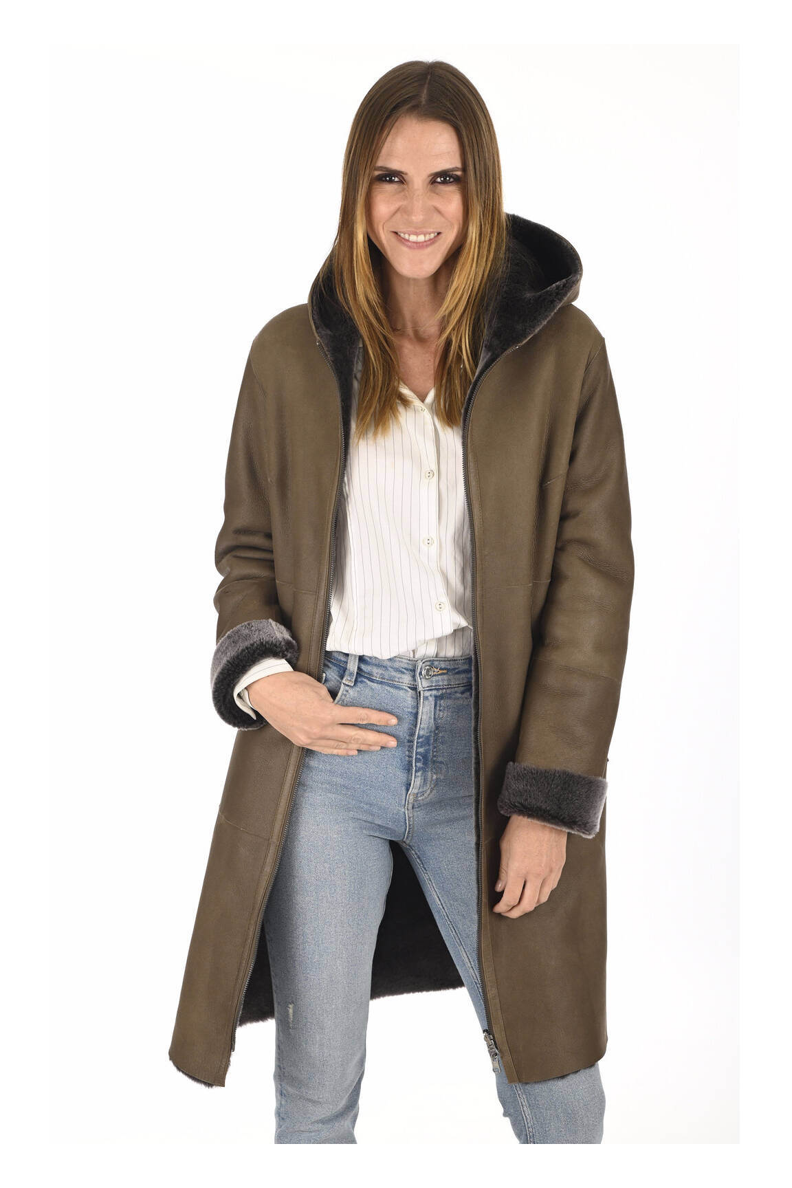 La Canadienne Manteaux Longs Femme couleur marron