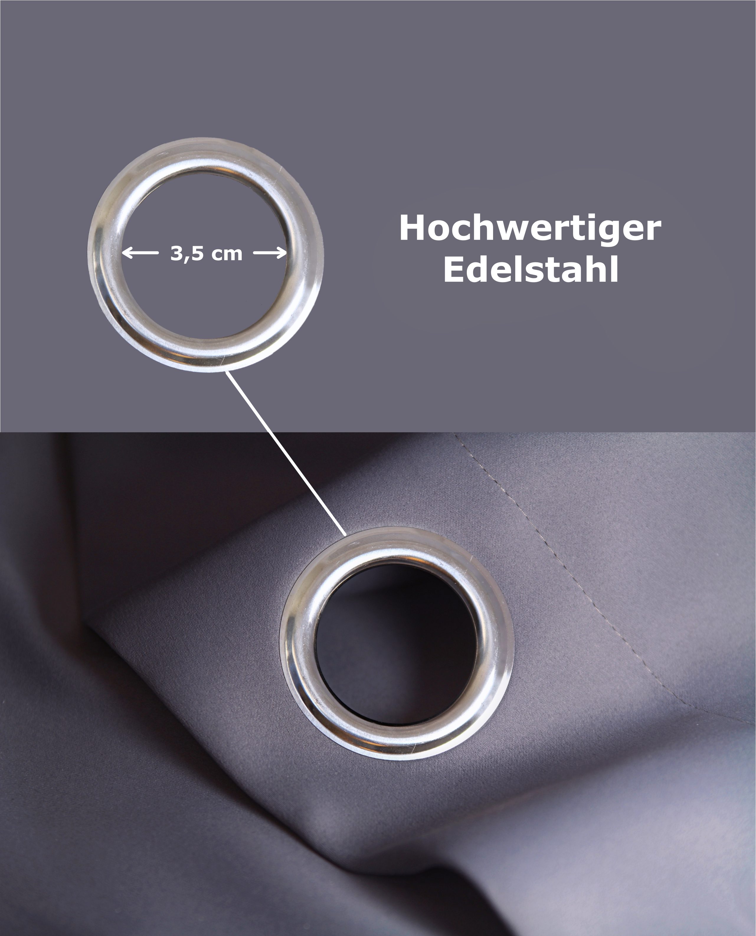 Türvorhang mit Stange weiß 70-120 cm Thermo Vorhang ohne Bohren, blickdicht, tinycurtains, Ösen, verdunkelnd, Polyester, grau Nebula, Türgardine mit Klemmstange Raumtrenner Vorhang Tür