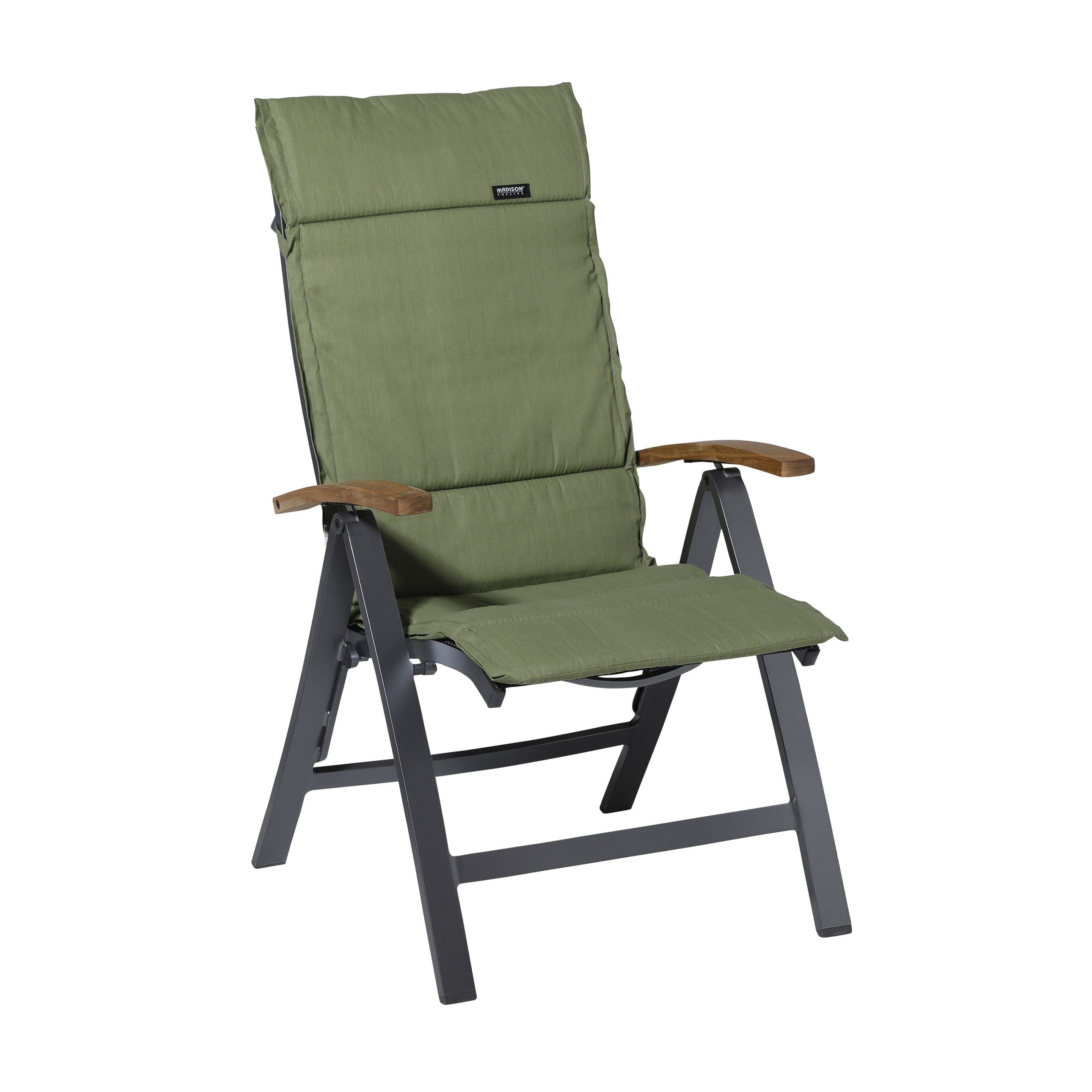 Madison Basic Green 125x50 Gartenkissen Faserkissen mit hoher Rückenlehne
