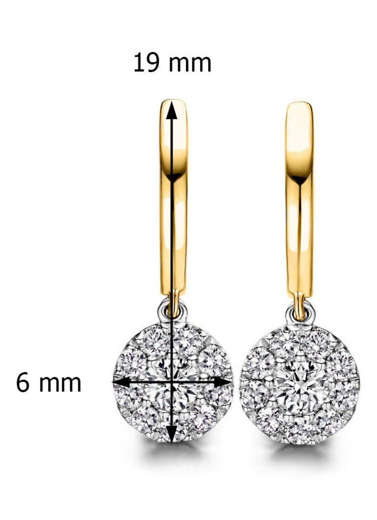 Diamond Point Gold earrings 0.41 ct diamond Hearts & Arrows
