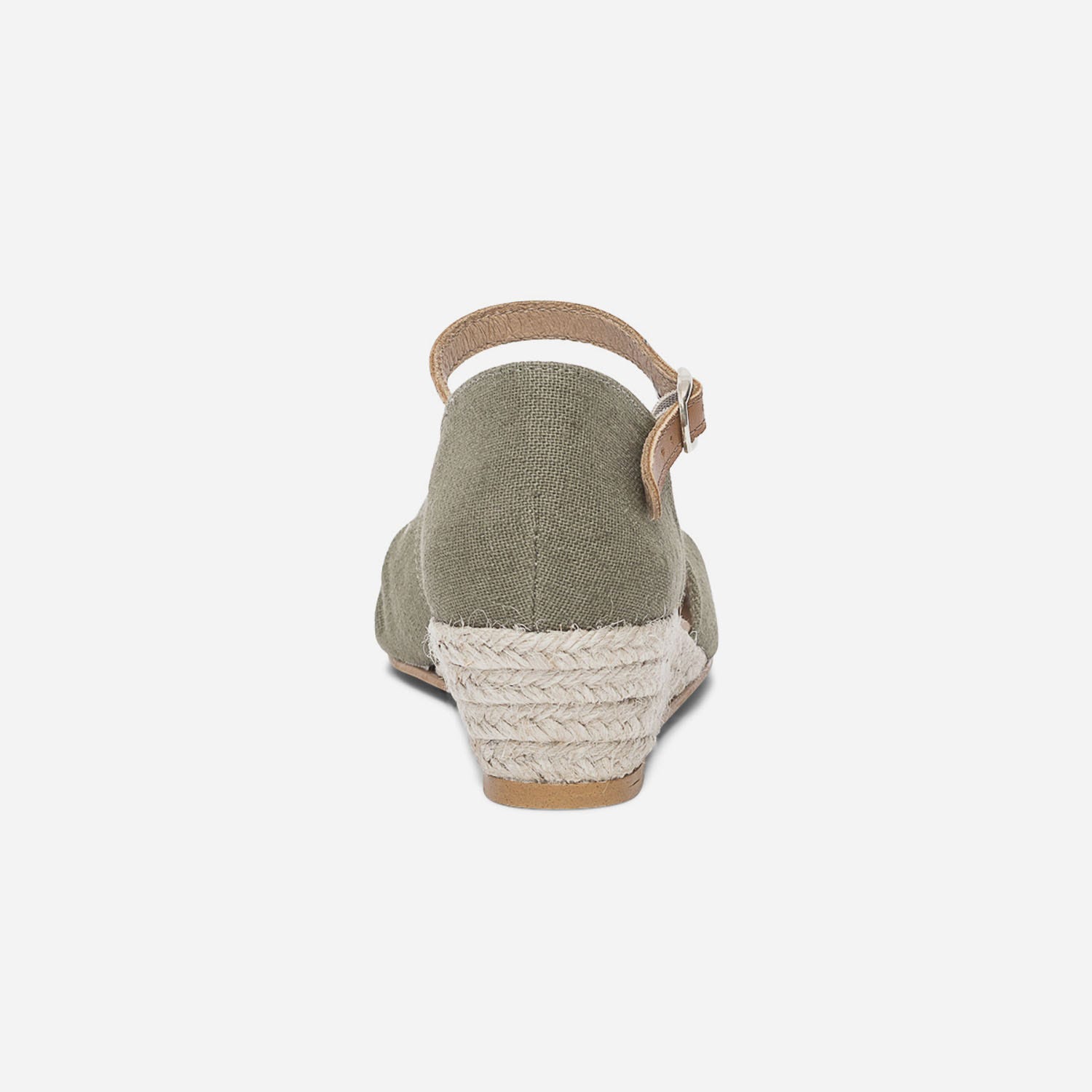 Sandale kaki en toile de coton et chanvre