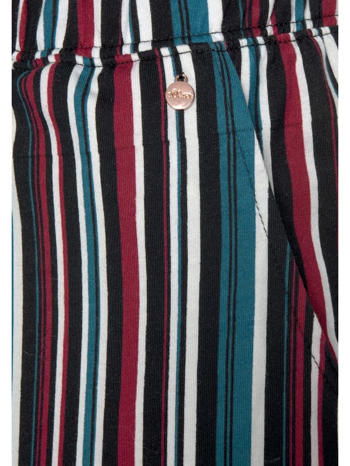 s.Oliver Schlafhose in blau-gestreift-weinrot günstig kaufen