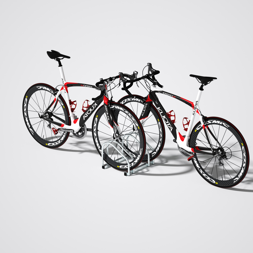 Casaria monzana® Fahrradständer für 2 Fahrräder 48x32x27 cm