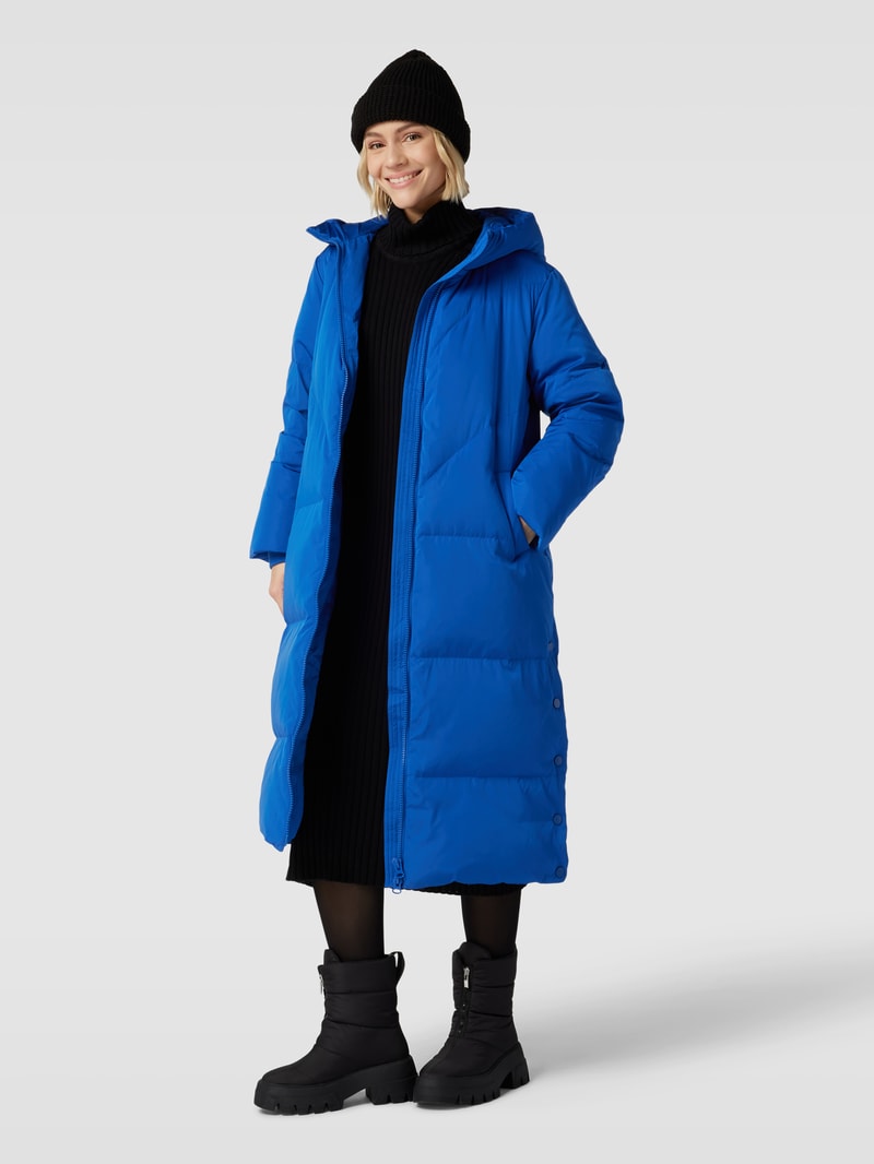 Steppmantel mit Kapuze Modell 'IRIMA' in royalblau