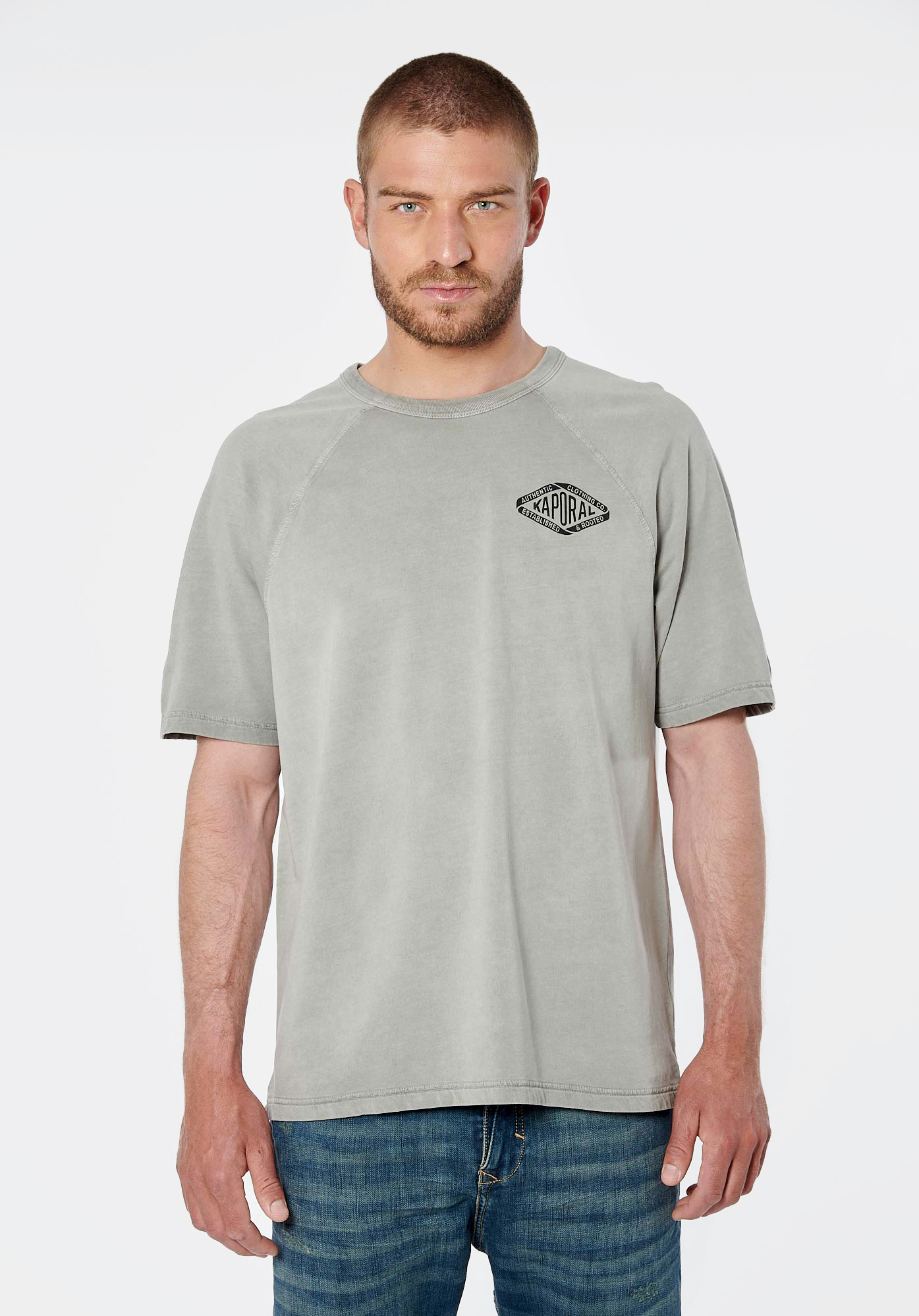 RAKIM  T-shirt gris homme 100% coton bio