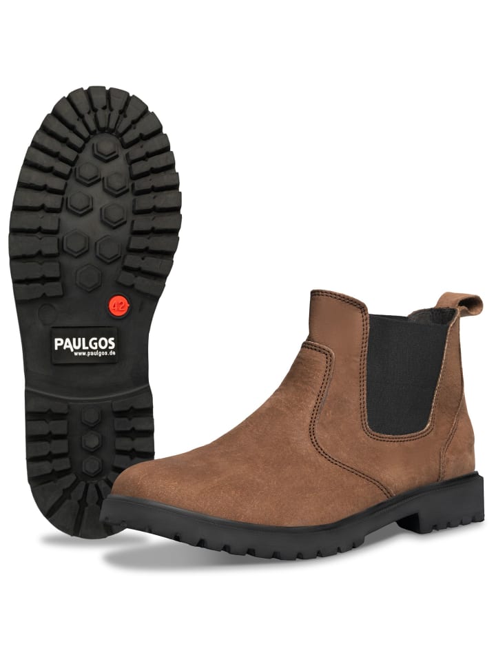 PAULGOS Herren Chelsea Boots, Stiefeletten, Schuhe in Dunkelbraun günstig kaufen