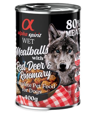 Alpha Spirit Dog Meatballs 6 x 400 g