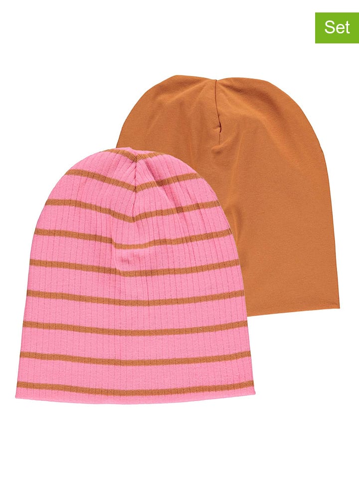 Fred´s World by GREEN COTTON 2er-Set: Beanies in Pink/ Hellbraun günstig kaufen