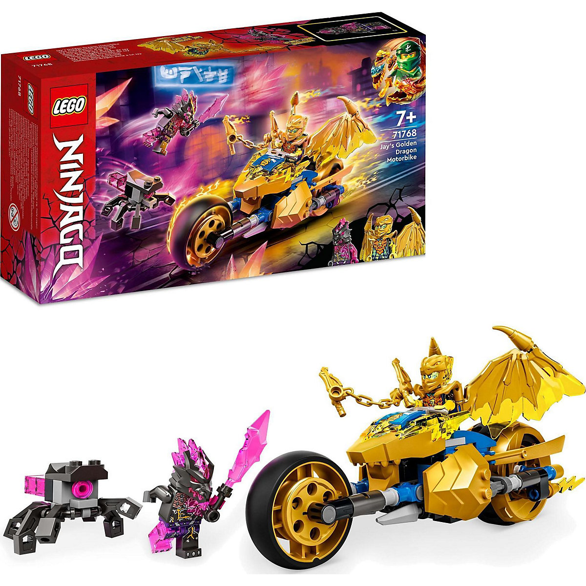LEGO® Ninjago 71768 Jays Golddrachen-Motorrad