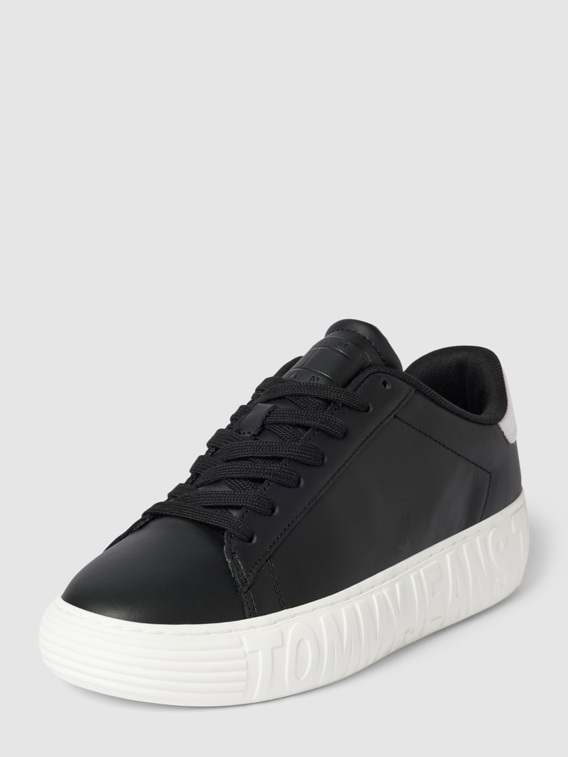 Sneaker mit Plateausohle Modell 'NEW CUPSOLE' in schwarz