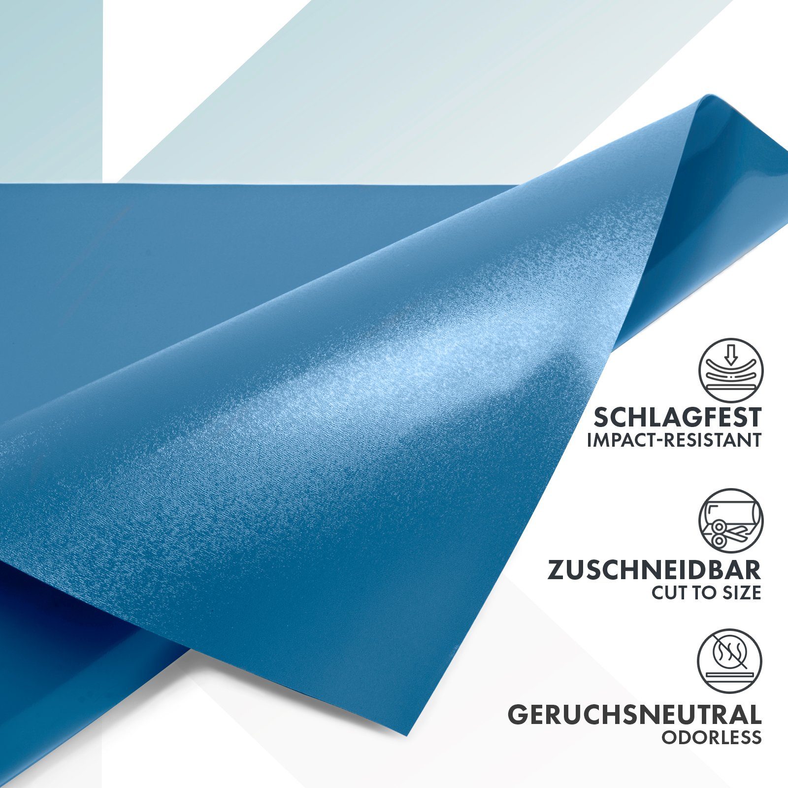 Kubus Bodenschutzmatte Bodenschutzmatte für Hartböden Kim, Individueller Zuschnitt, In vielen Farben & Größen