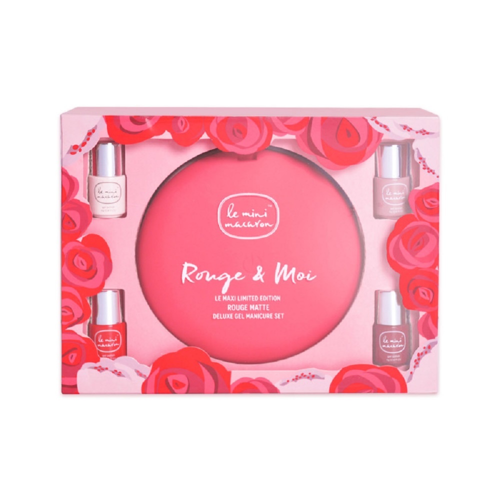 Le Mini Macaron Rouge et Moi - Le Maxi Rouge Matte Kit de vernis à ongles semi-permanent