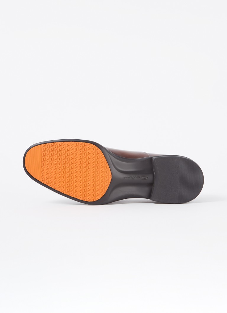 Sapato Santoni Easy On de couro com cadarço
