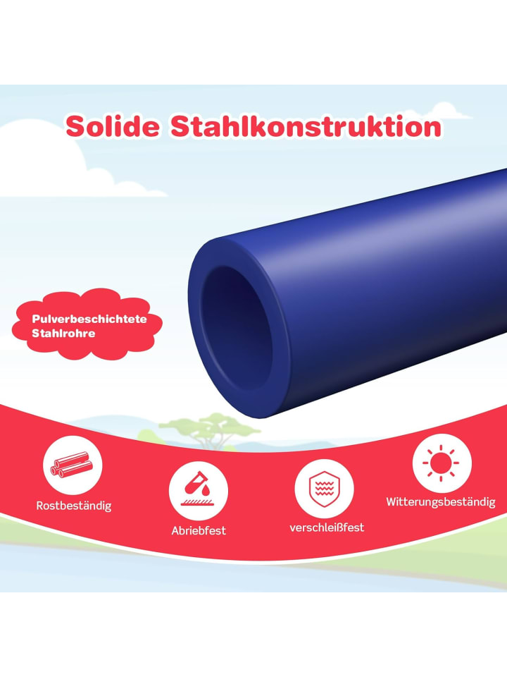 COSTWAY Kletterkuppel mit Rutsche in Rot günstig kaufen onesize