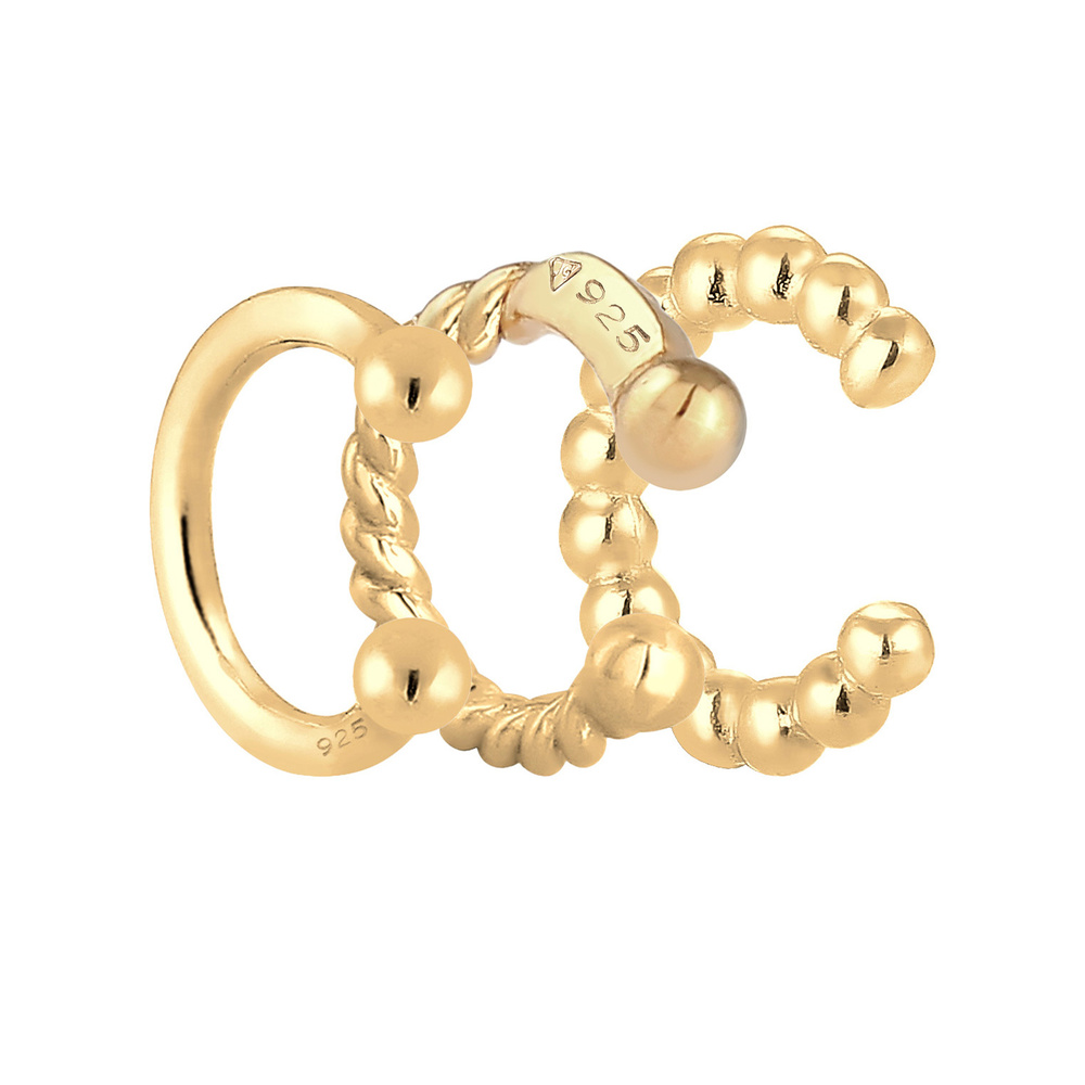 Elli Elli Boucles d'Oreilles Femmes Earcuff Set Géo Minimal Look en Argent Sterling 92 Boucles d'oreilles