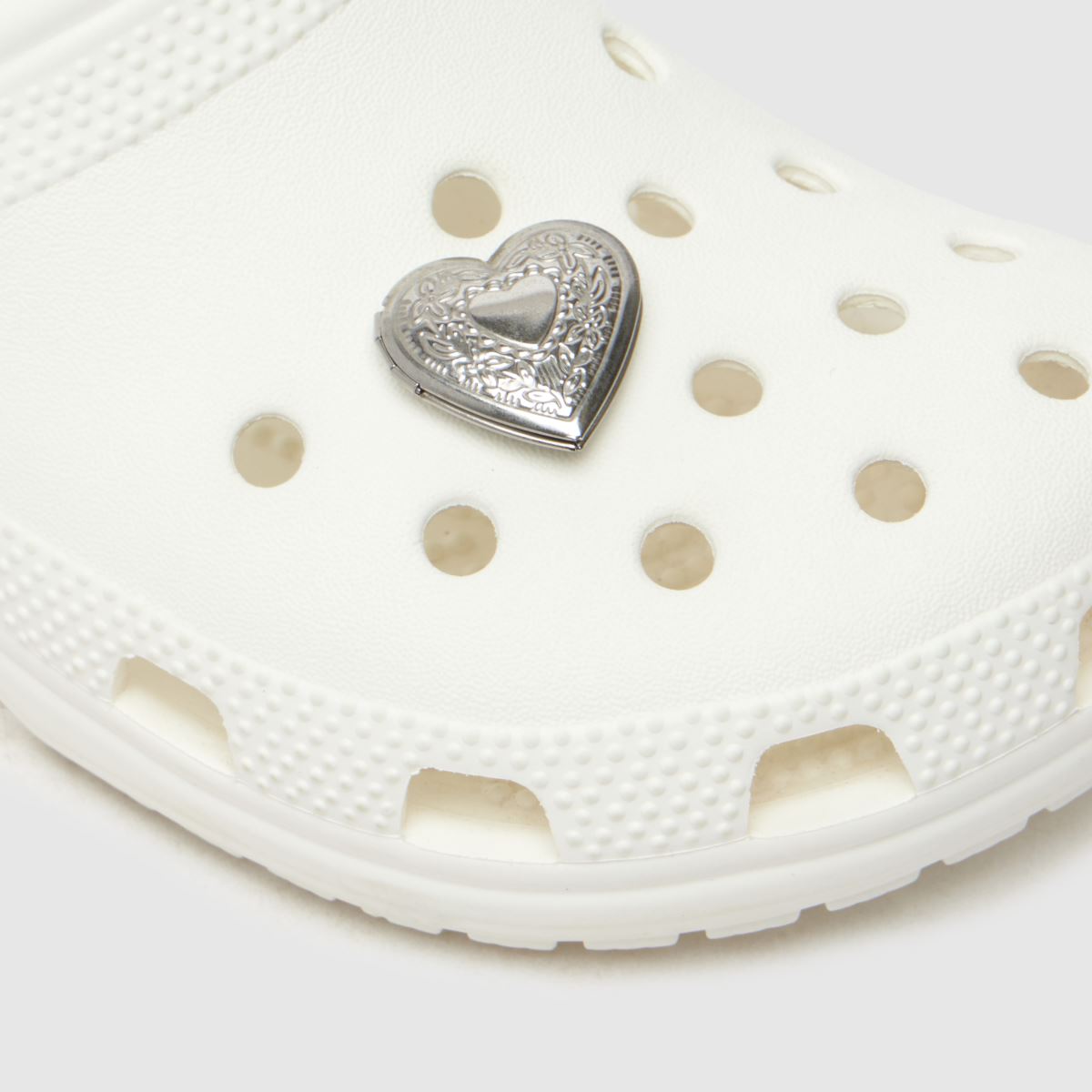 Crocs ezüst jibbitz ezüst szív medál