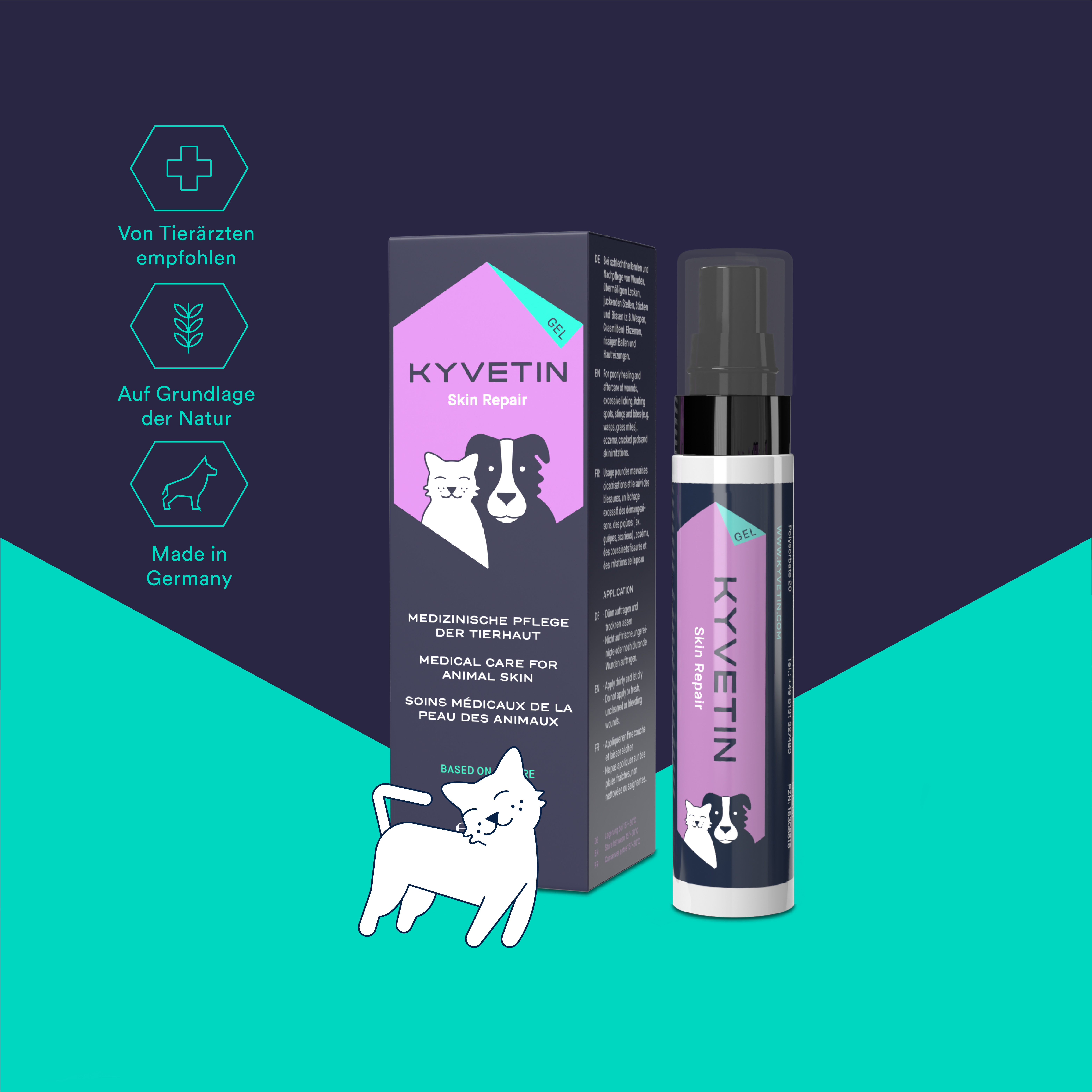 KYVETIN Fellpflege KYVETIN Gel Skin Repair für Hunde und Katzen