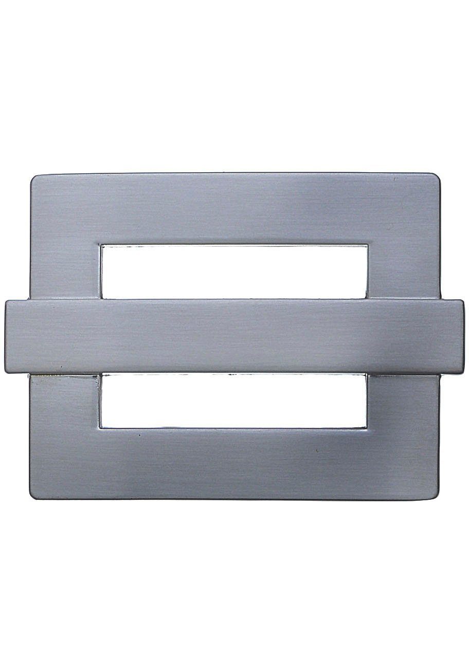 RETTUNGSRING by showroom 019° Gürtelschnalle Viereck Mit Steg Silber Satiniert