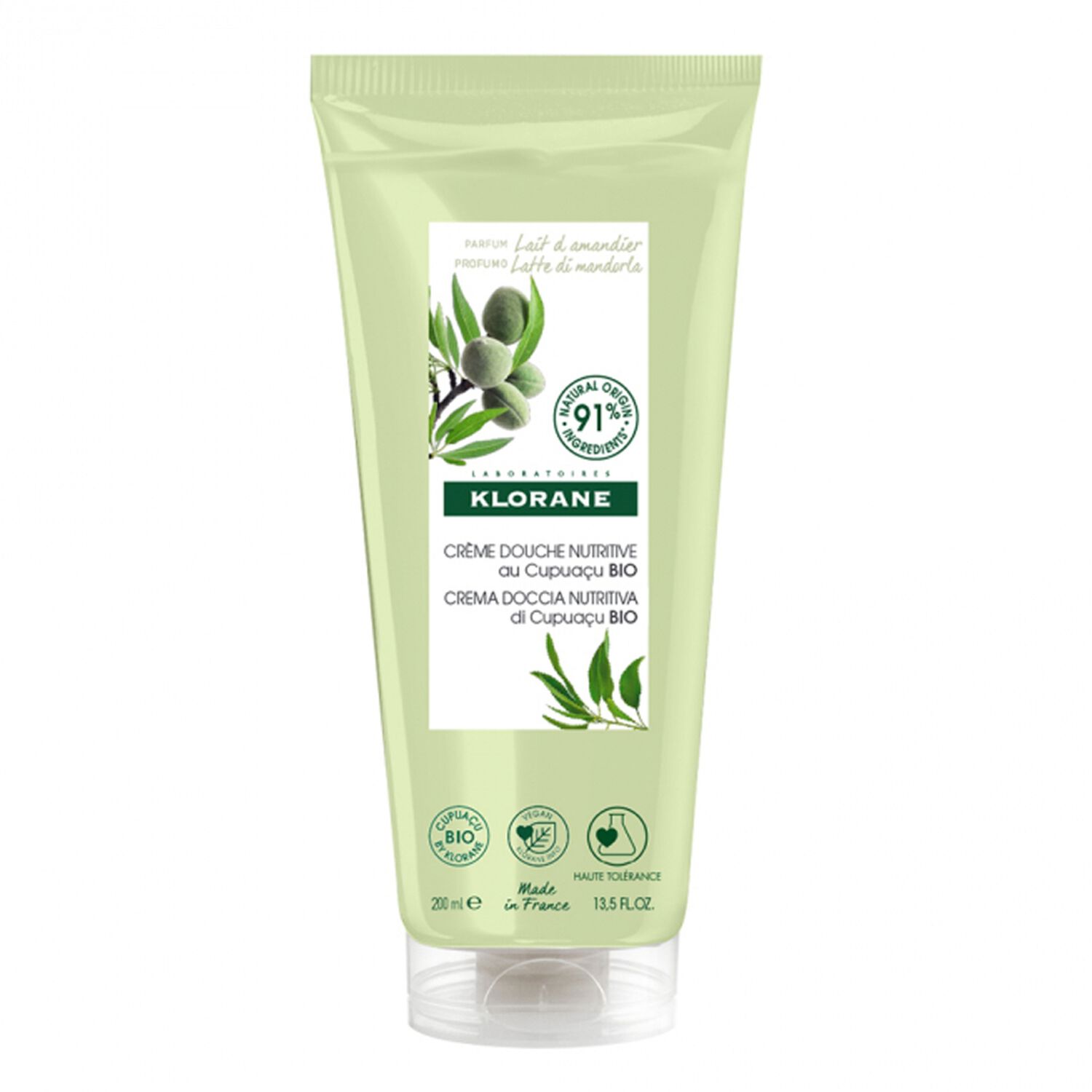 Klorane Crème de Douche Lait d'Amandier Bio 200 ml