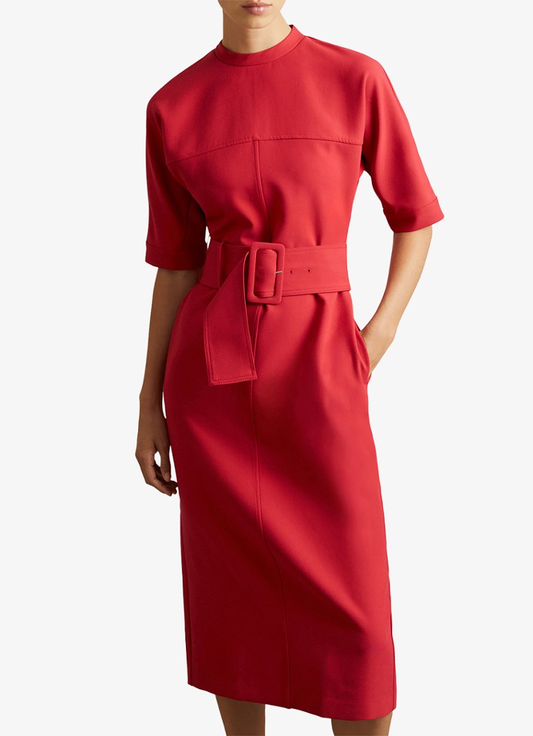 Rochie midi Reiss Naya cu curea