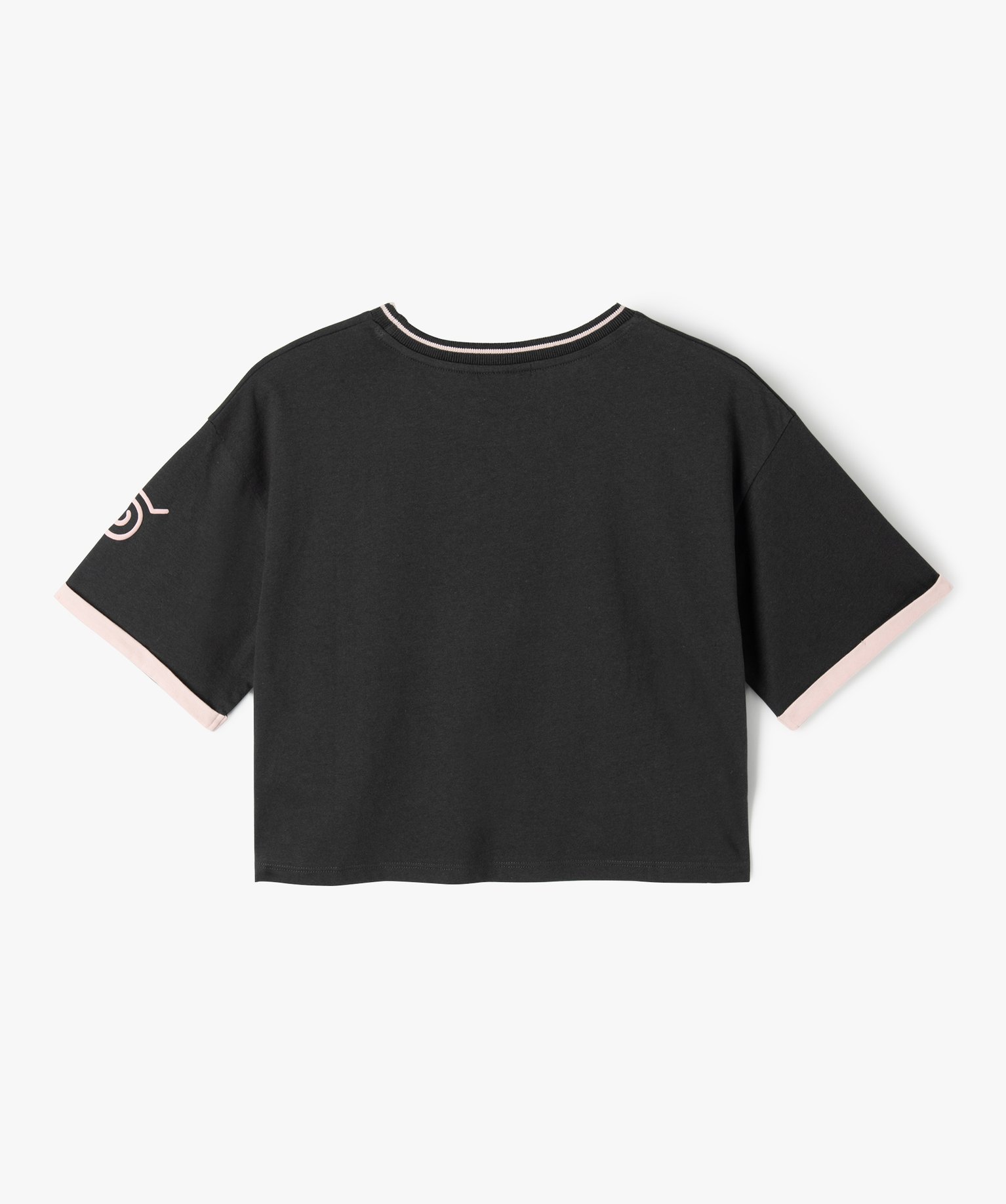 Tee-shirt court à manches courtes motif Sakura fille - Naruto noir | GEMO