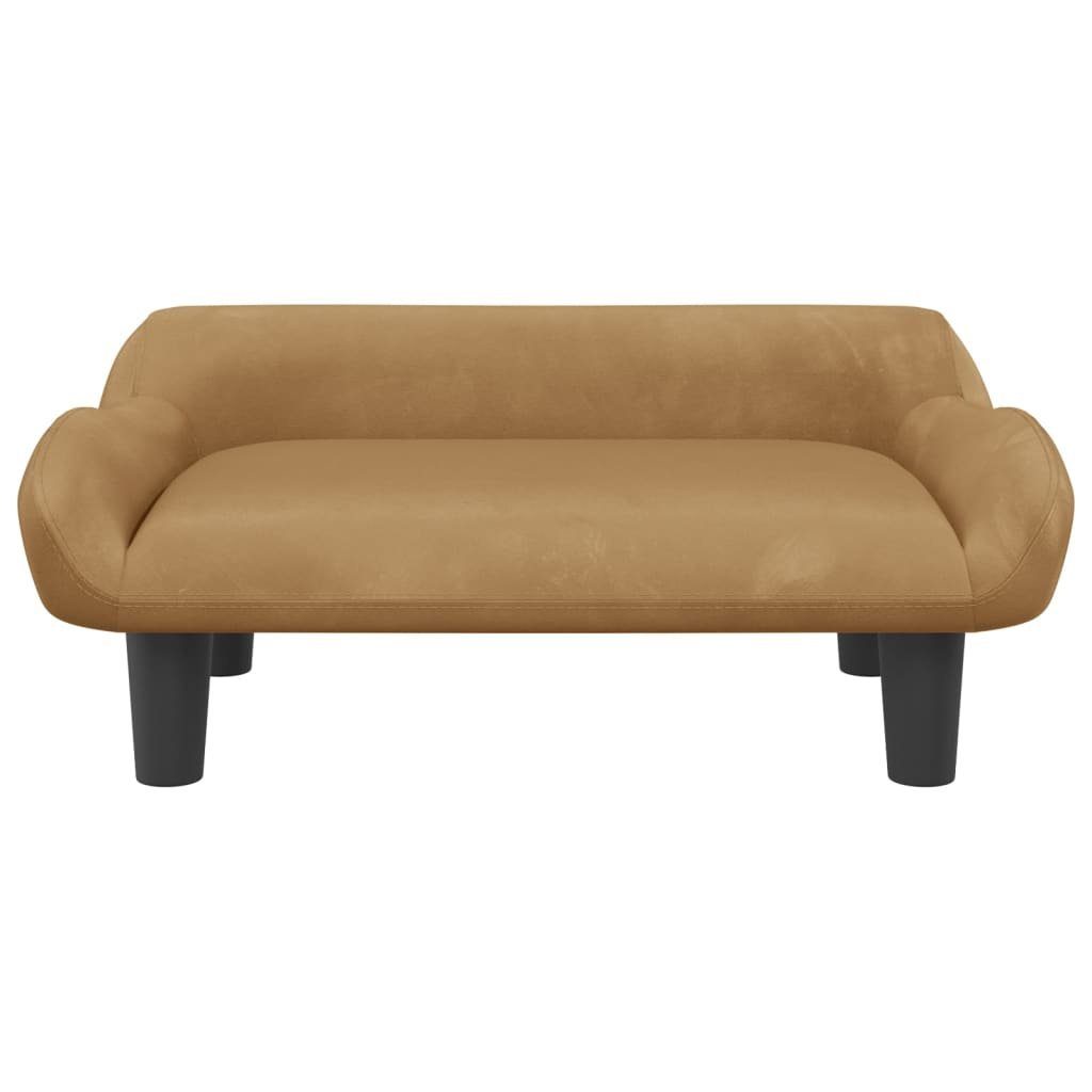 vidaXL Kindersofa Kindersofa Braun 70x40x24 cm Samt Kindercouch Kindermöbel Kinderzimmer