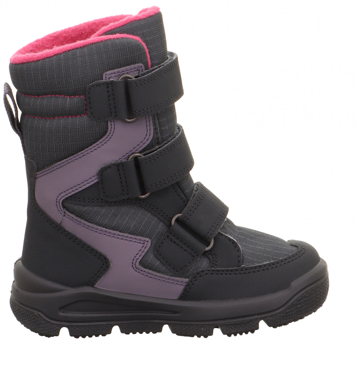 MARS - Grau/Pink Stiefel mit Klettverschluss