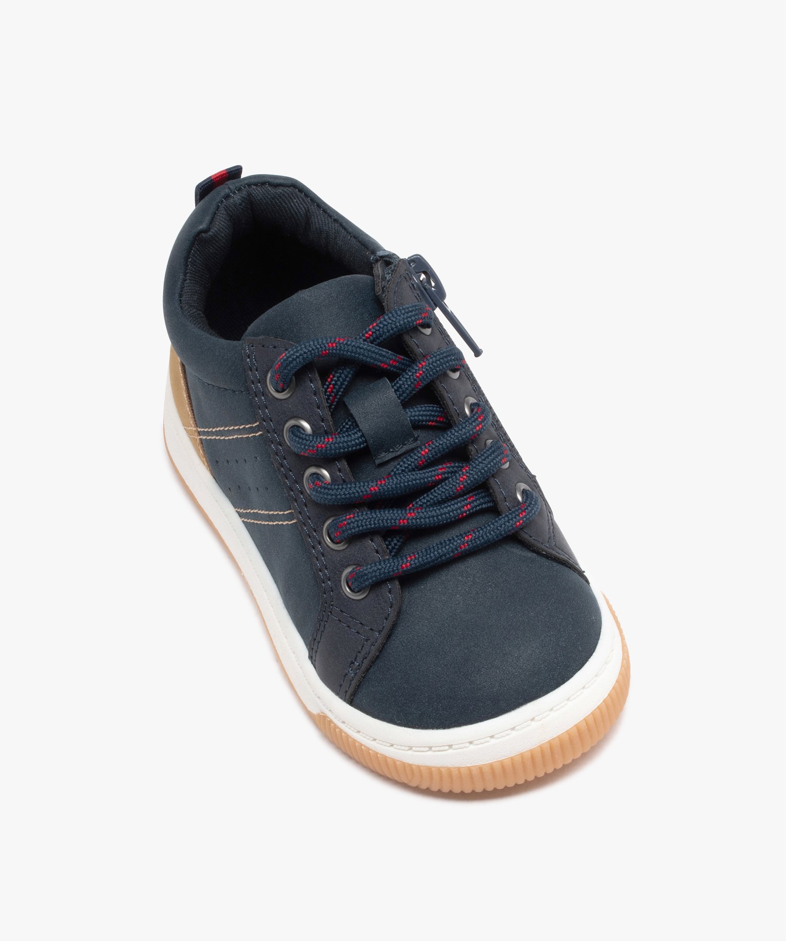 Baskets bébé Garçon zippées et à lacets marine | GEMO