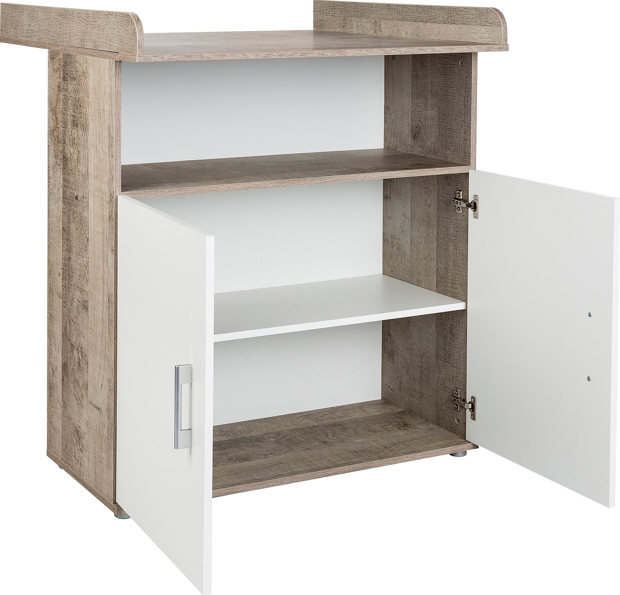 arthur berndt Babyzimmer-Komplettset arthur berndt Kilian, (Set, 5-St), Kleiderschrank, Kinderbett, Wickelkommode, Seiten und Wickelkomm-Regal