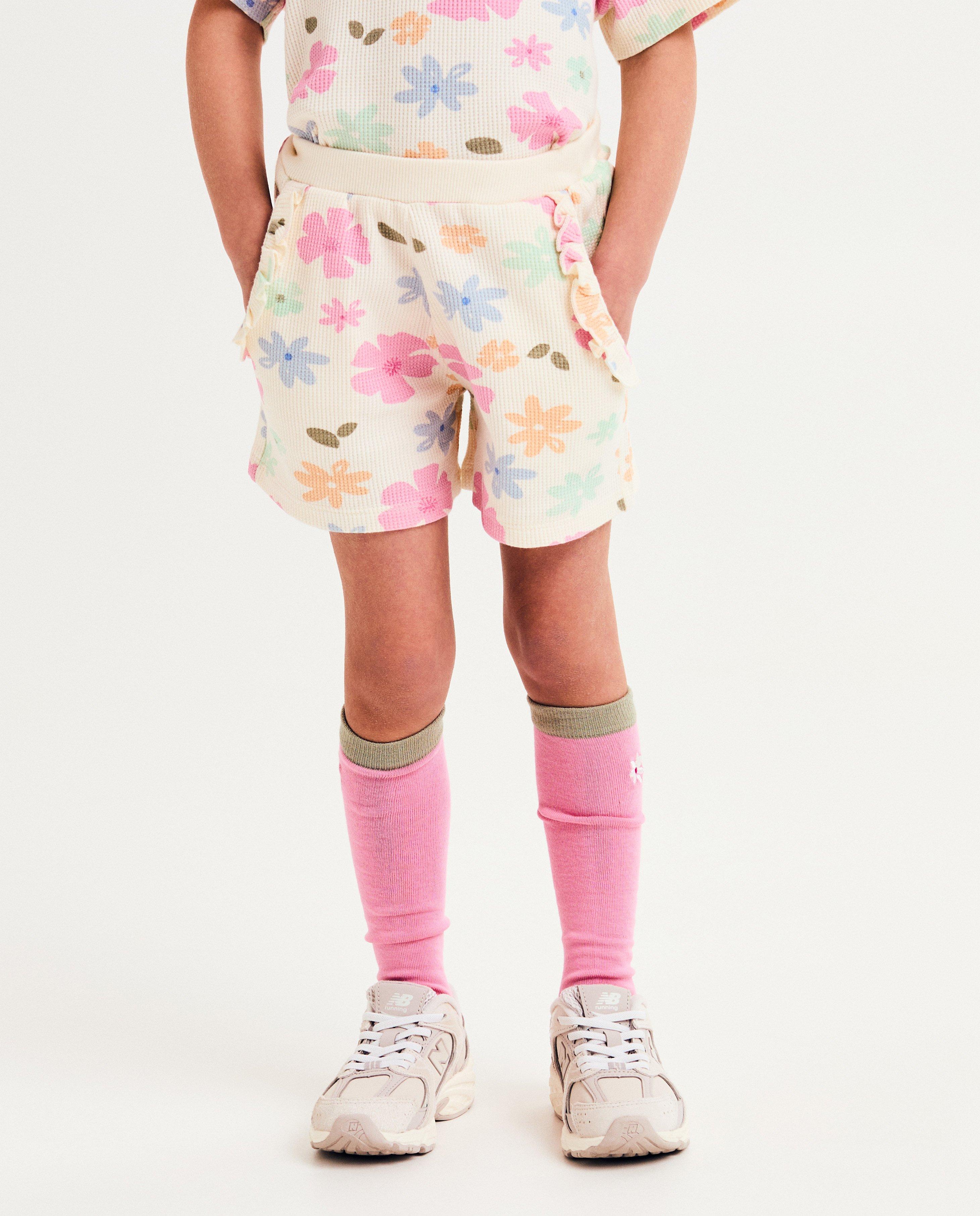 Pantaloni scurți Maya cu model waffle bej deschis