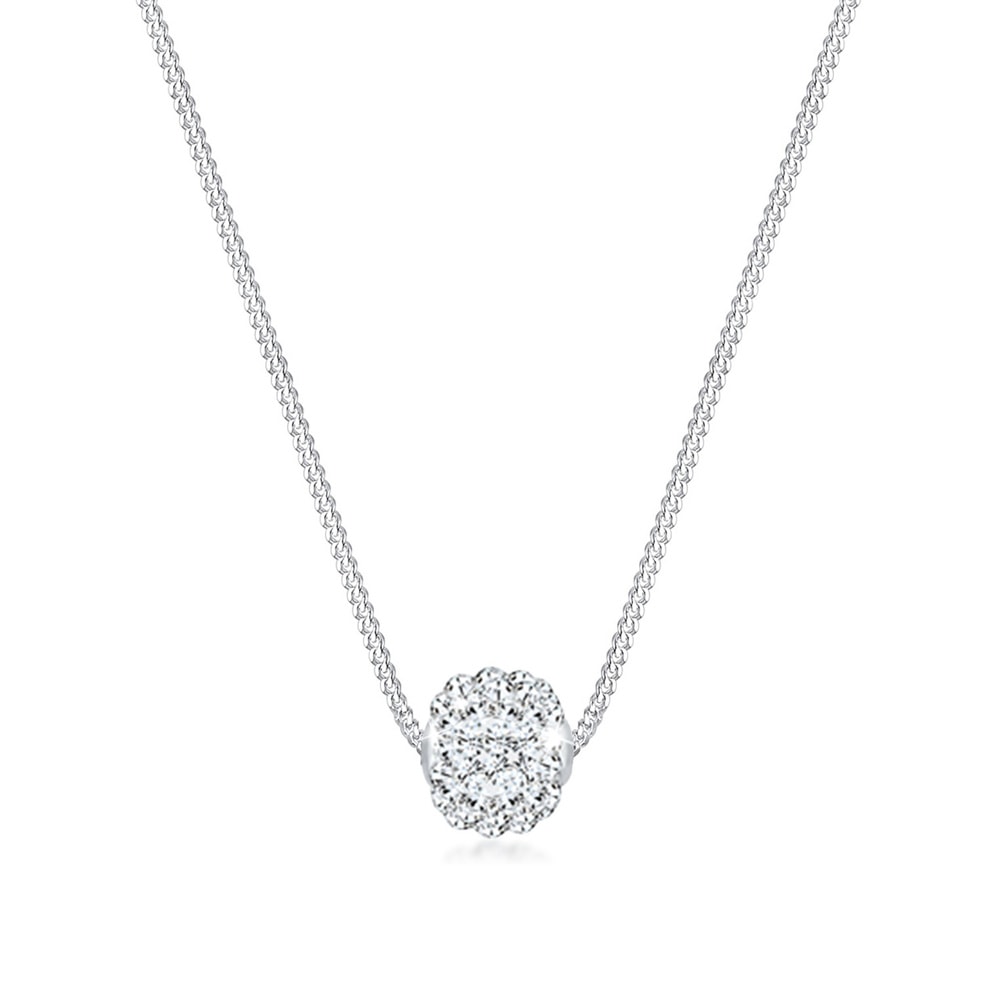 Elli Elli Collier Femmes Boule Pendentif avec Cristaux en Argent Sterling 925 collier
