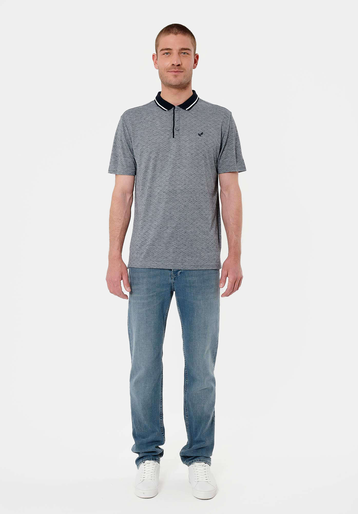 CABAL  Polo bleu marine homme