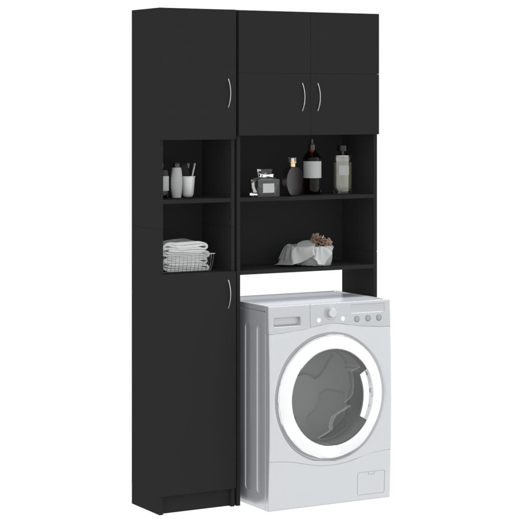 vidaXL Waschmaschinenumbauschrank Waschmaschinenschrank-Set Weiß 96 x 25,5 x 190 cm Holzwerkstoff