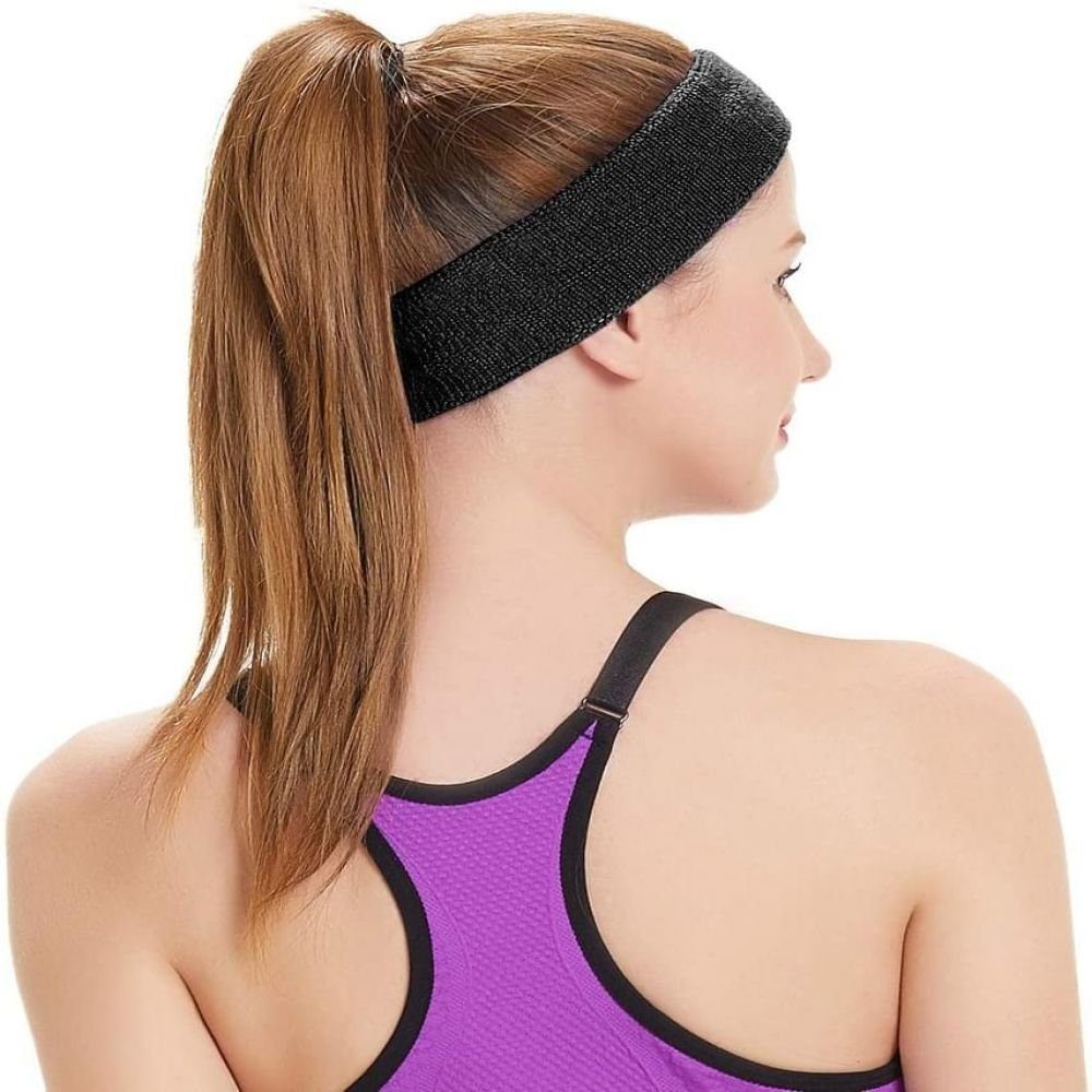 Fokelyi Schweißband 3 Stück Sport Stirnband,Schweißbänder,Damen Herren,Kopfband Sport