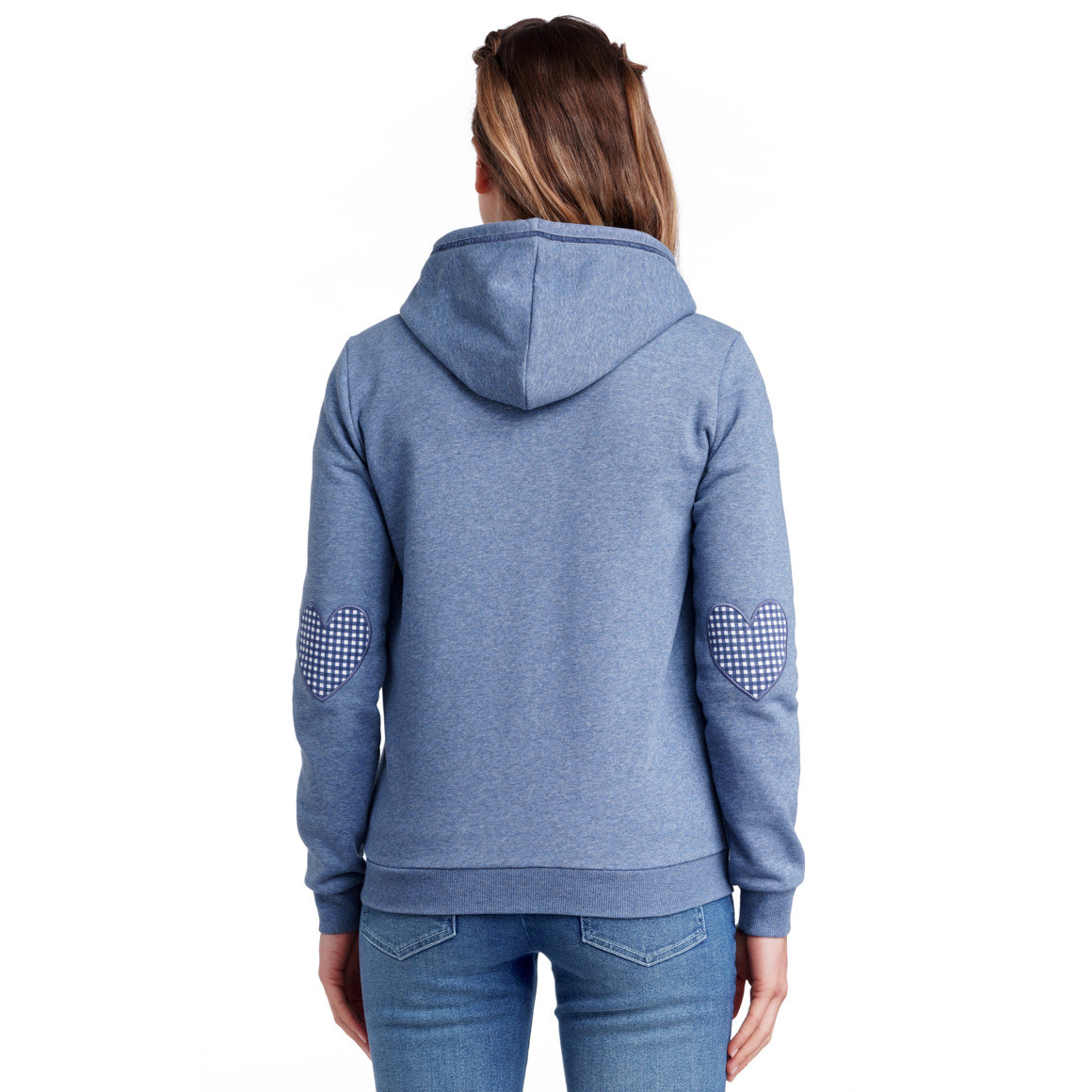Damen Sweatjacke mit Pailletten-Herz