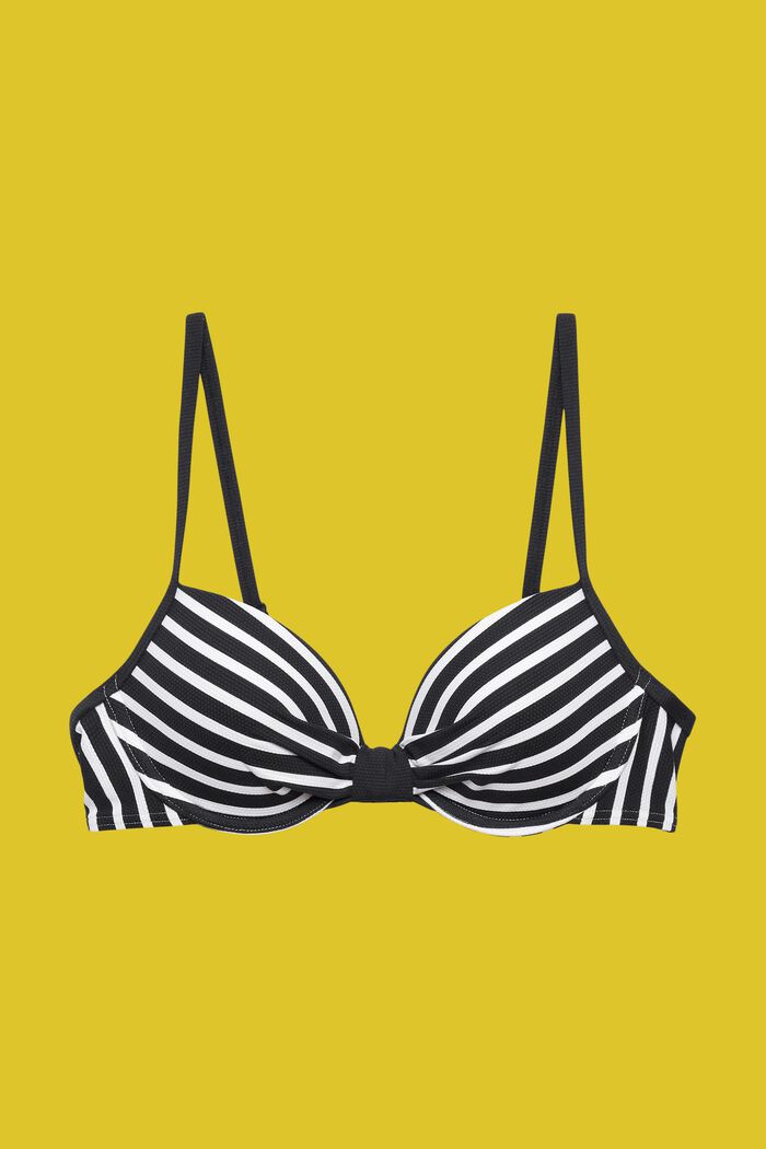 Gestreiftes Bikinitop mit wattierten Bügel-Cups