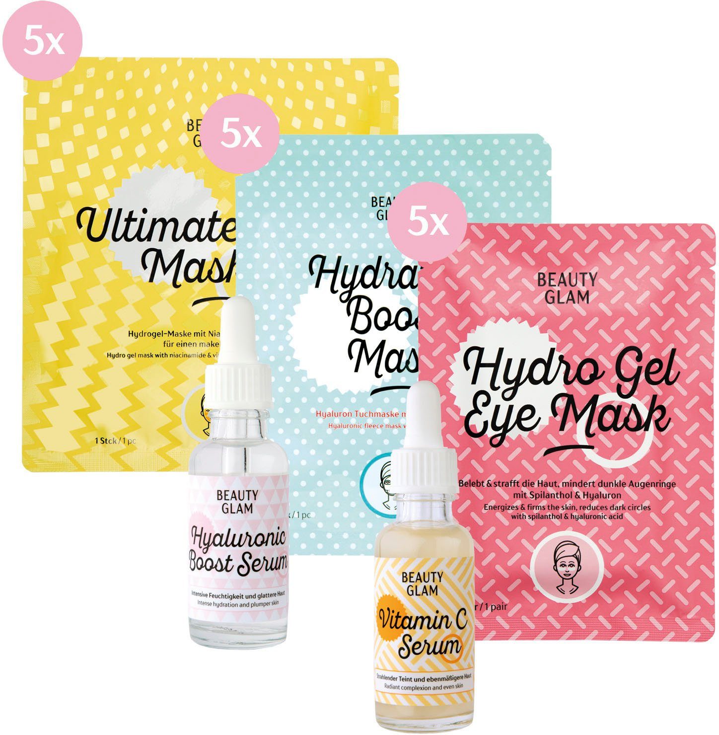 BEAUTY GLAM Gesichtspflege-Set Beauty Glam Perfect Freshness, 17 Teile