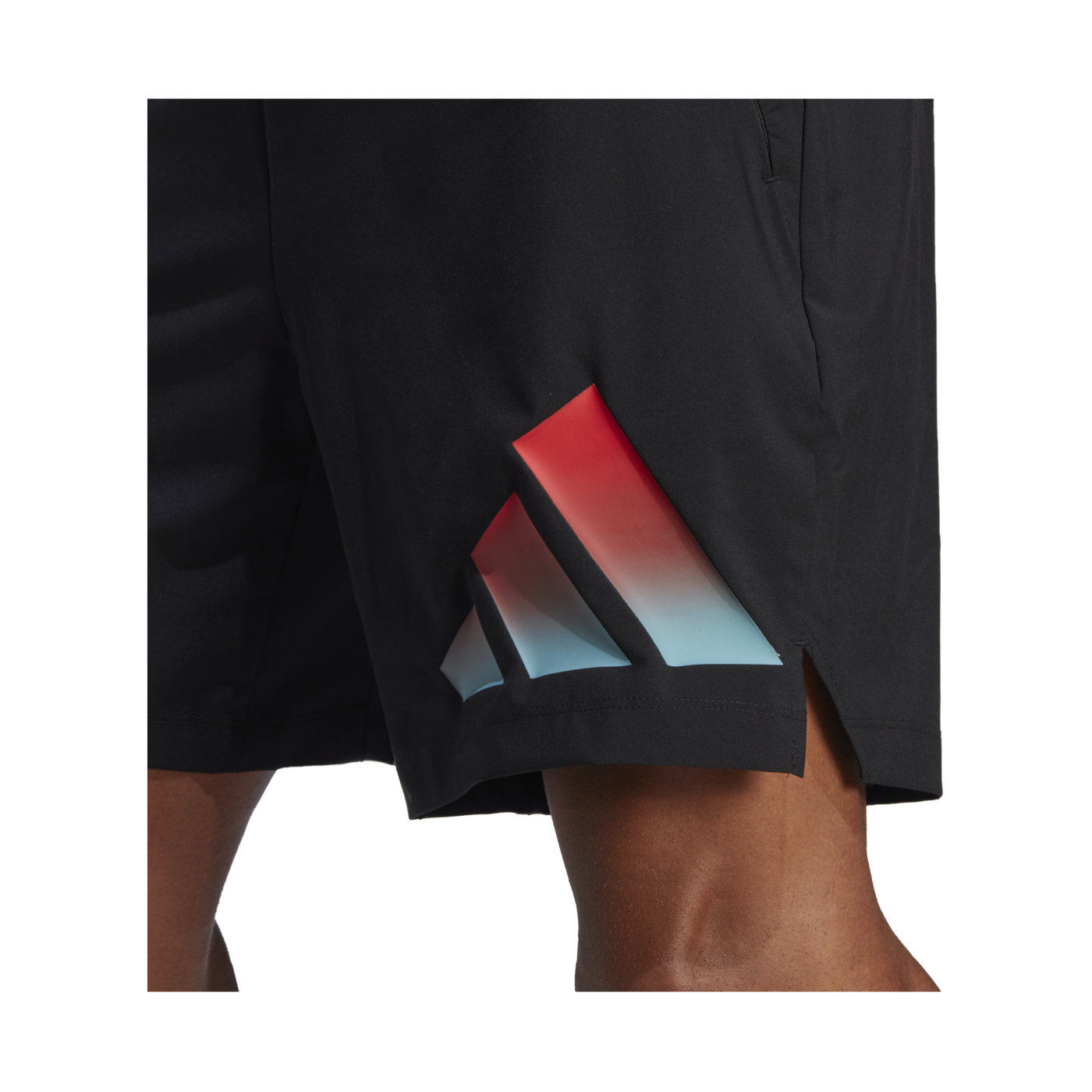 adidas 3Bar Short Schwarz Rot Blau