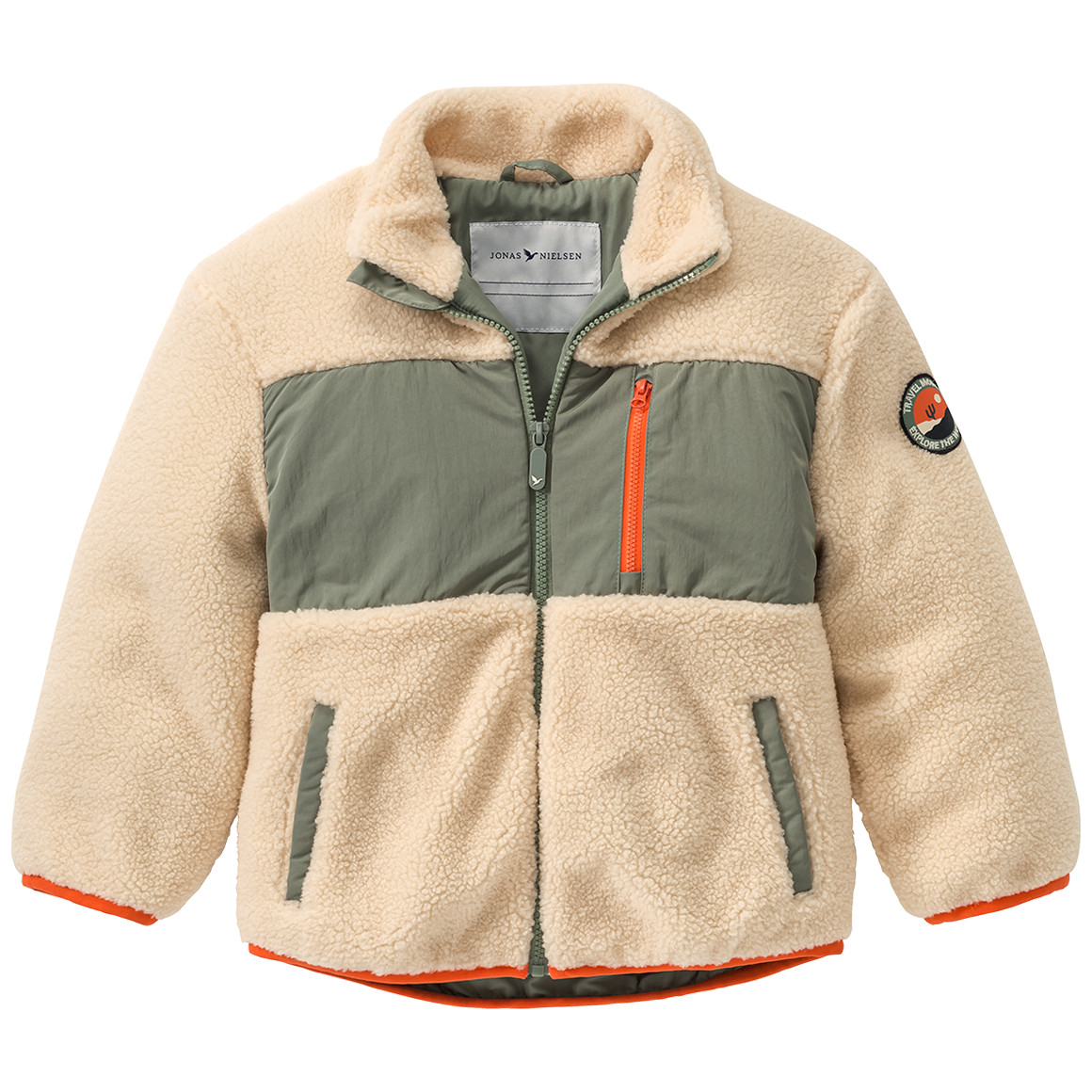 Jungen Teddyjacke mit Zippertasche