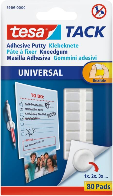 tesa Klebeknete Weiß 35 g 80 Stück