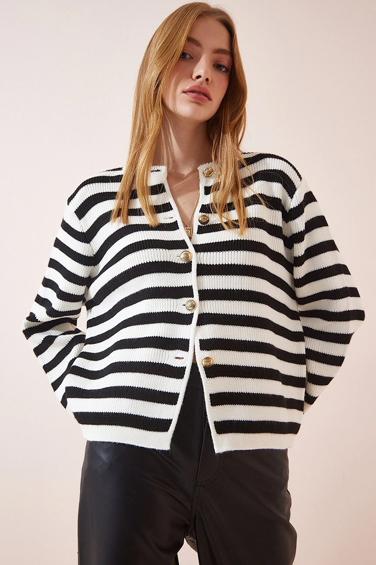 Happiness İstanbul  Strickjacke - Mehrfarbig - Regular Fit