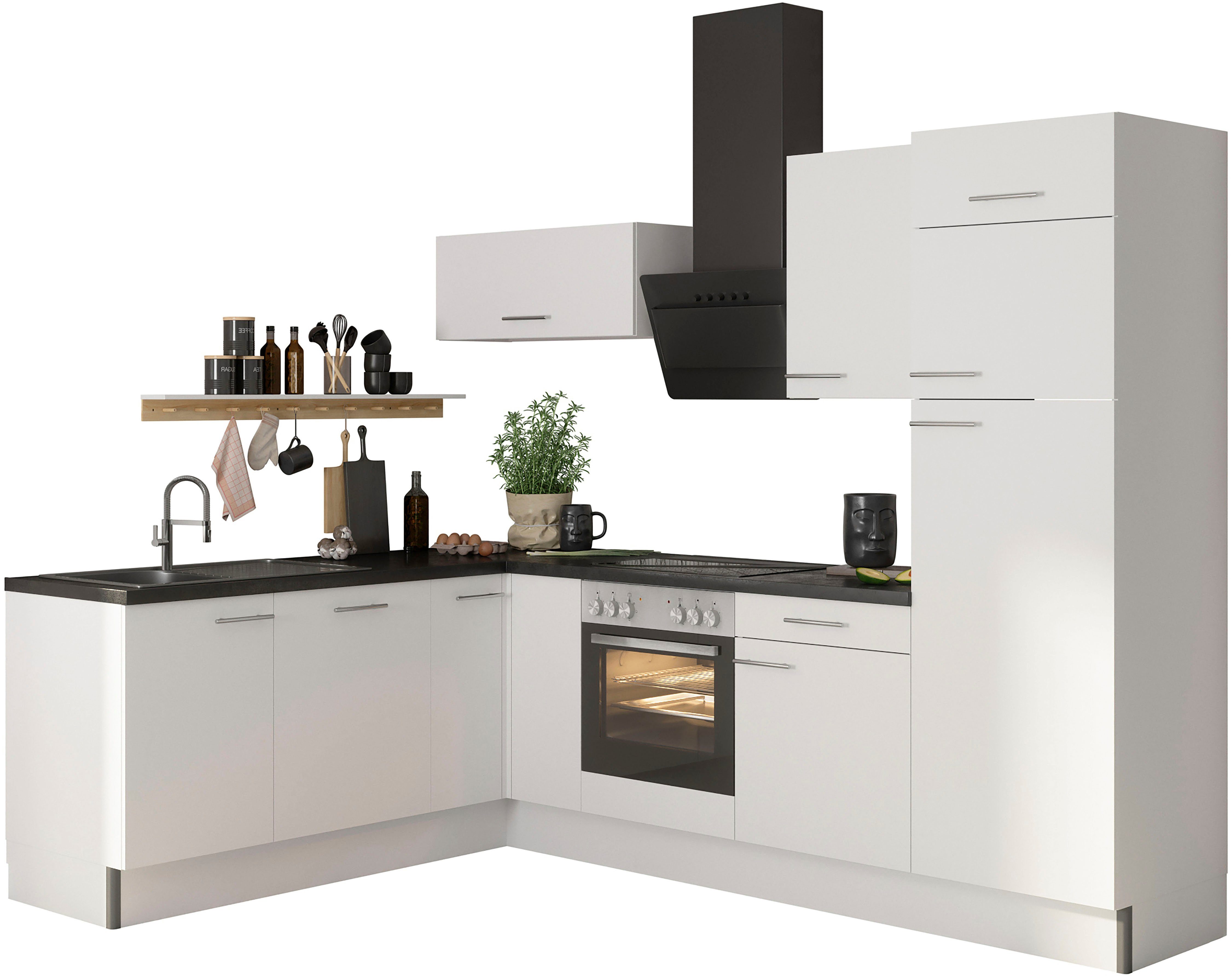OPTIFIT Küche Klara, 200 x 270 cm breit, wahlweise mit E-Geräten