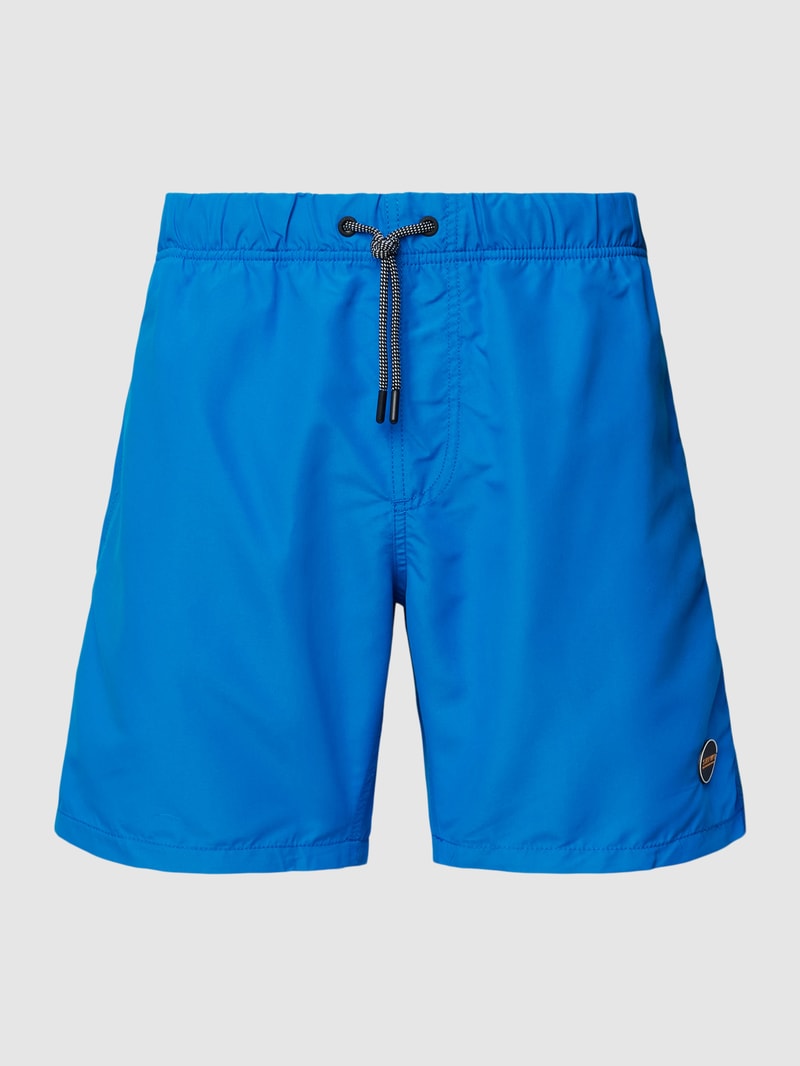 Badehose mit Label-Detail in royalblau