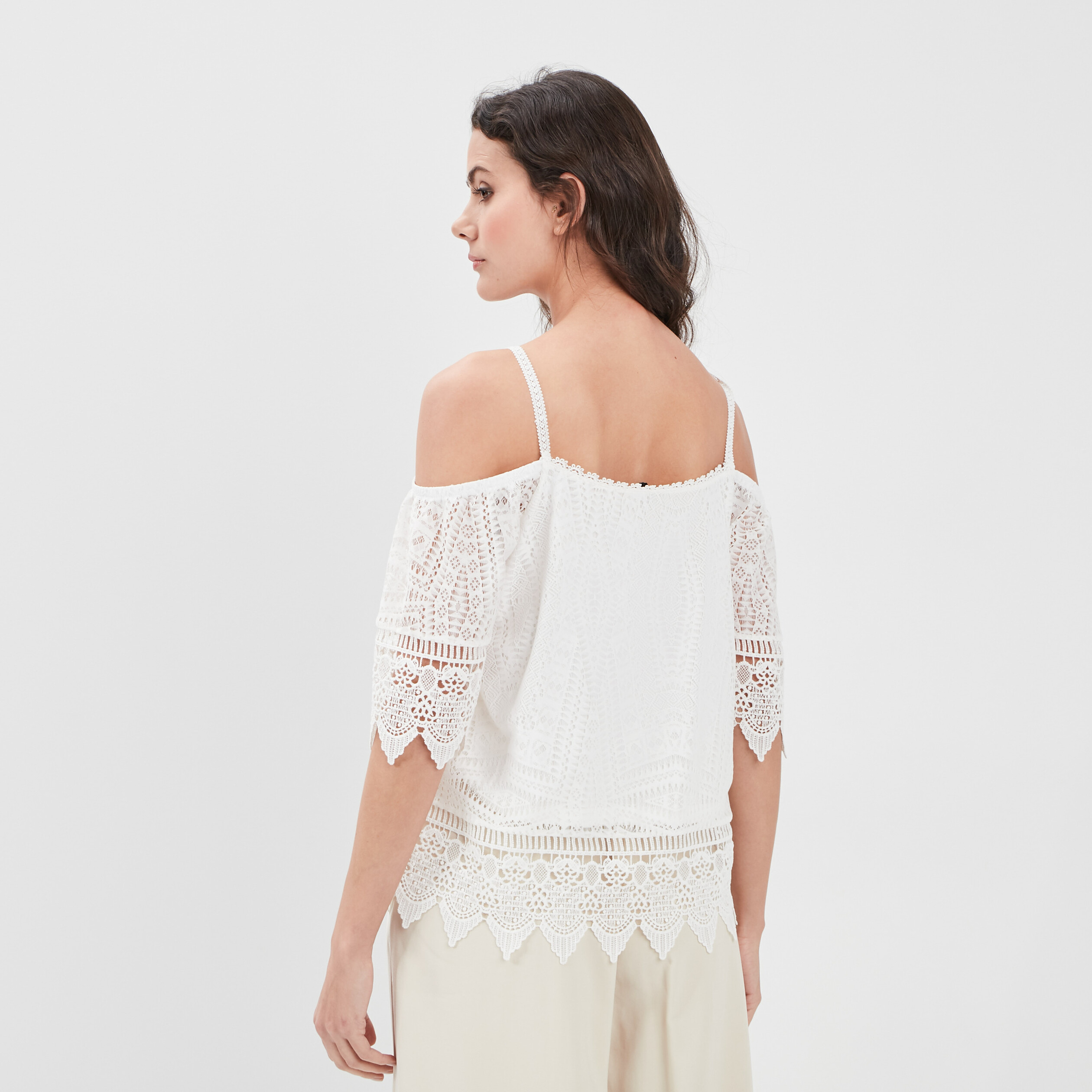 T-shirt manches courtes ivoire femme | La Halle