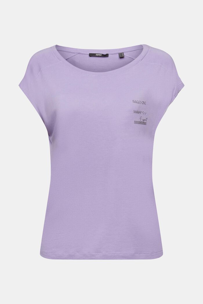 T-Shirt mit Print vorne, LENZING™ ECOVERO™